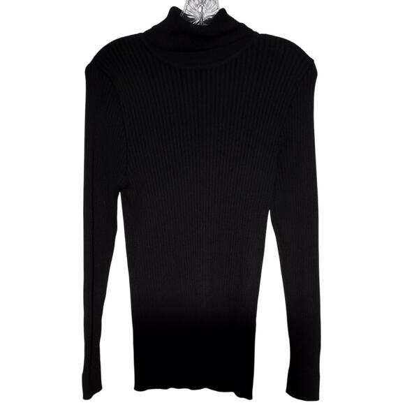 LCR Black Edition Turtleneck Sweater Mens M Black Pullover Knit - Picture 1 of 4